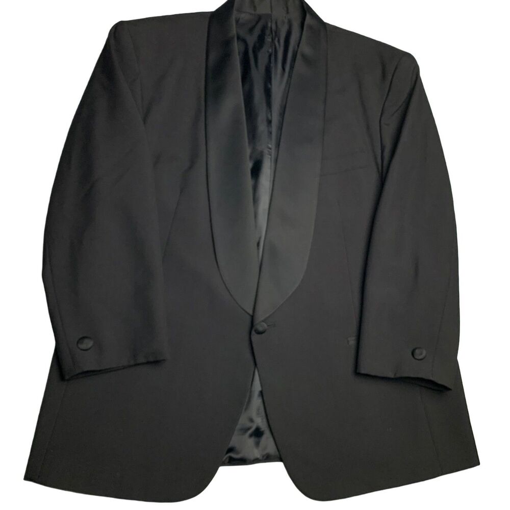 Neil Allyn Formal Collection Men’s 2 Piece Suit 44S Black Blazer Pants Formal